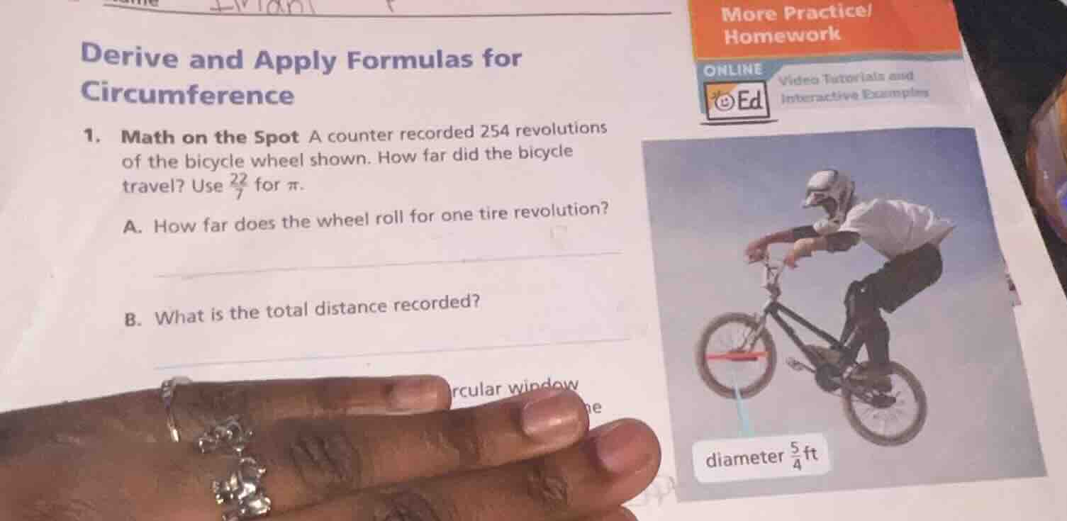 derive and apply formulas for circumference 1. math on the spot a count…