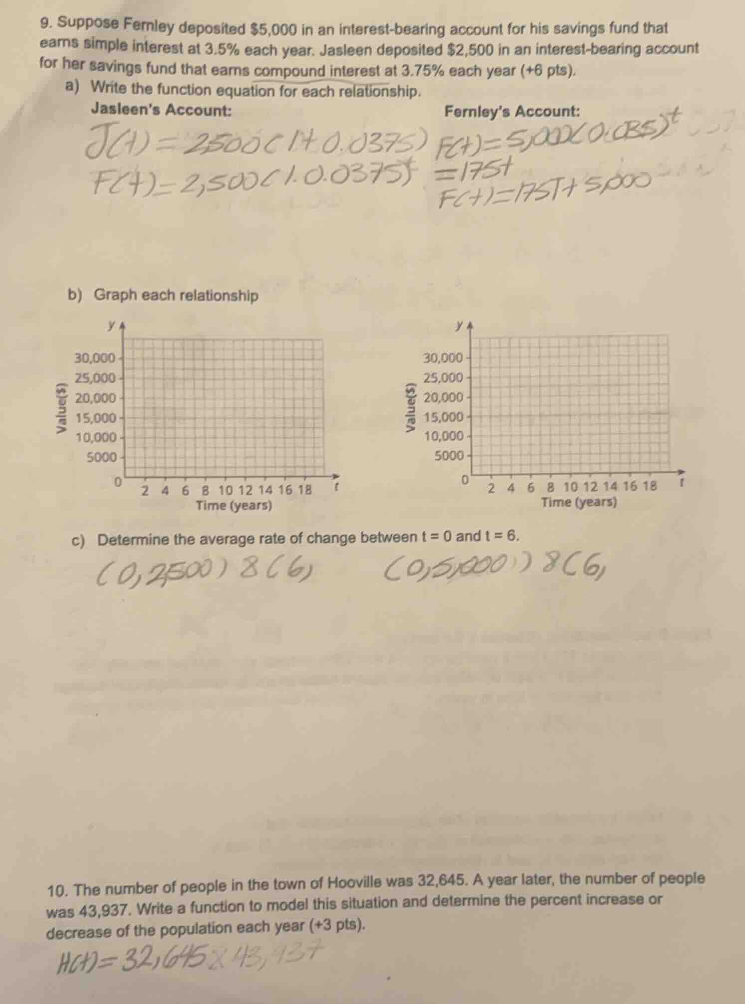 9. suppose fernley deposited $5,000 in an interest-bearing account for …