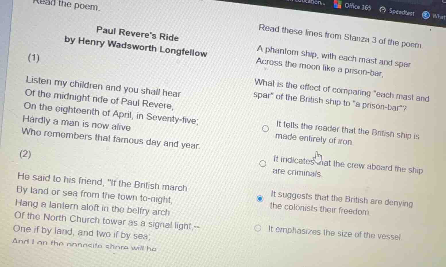 read the poem. paul reveres ride by henry wadsworth longfellow (1) list…