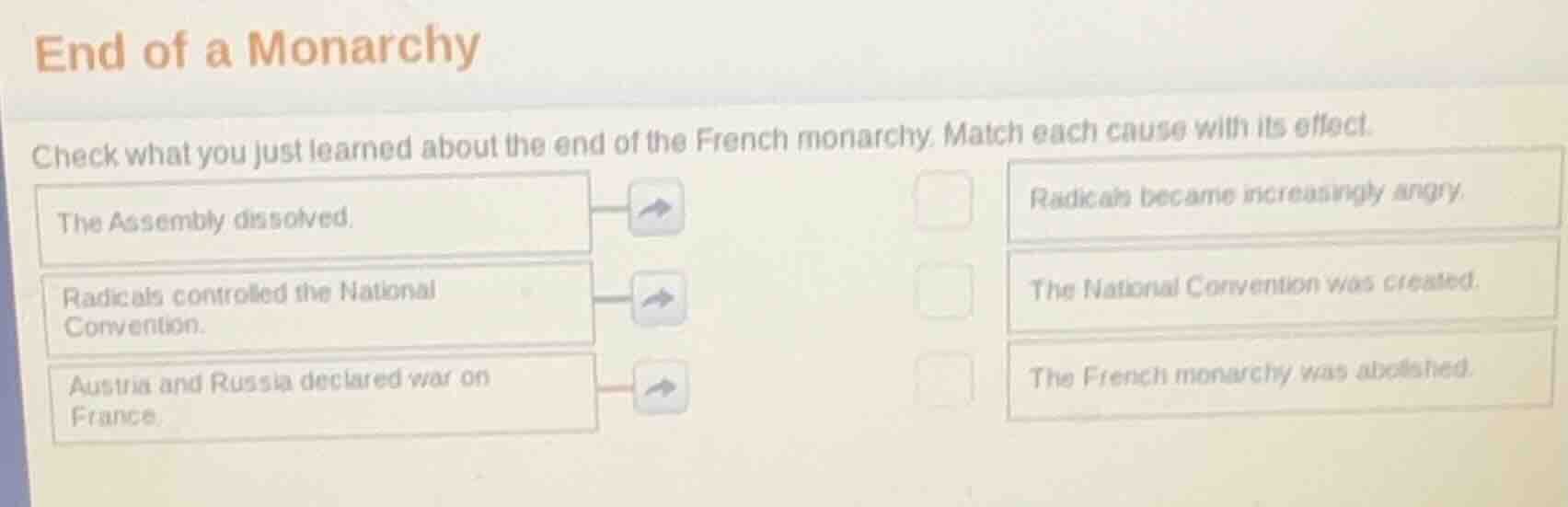 end of a monarchy check what you just learned about the end of the fren…