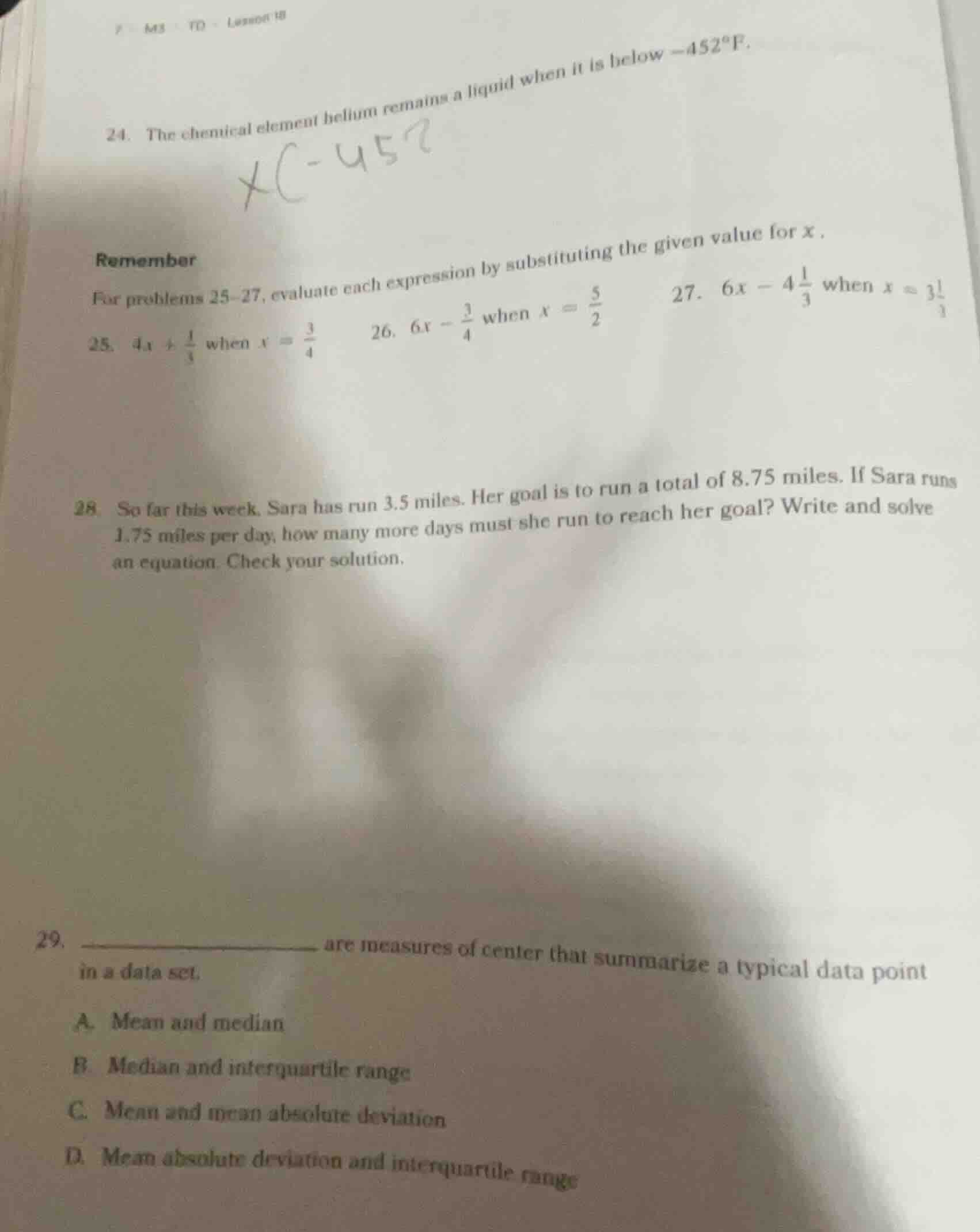 m3 td lesson 18 24. the chemical element helium remains a liquid when i…