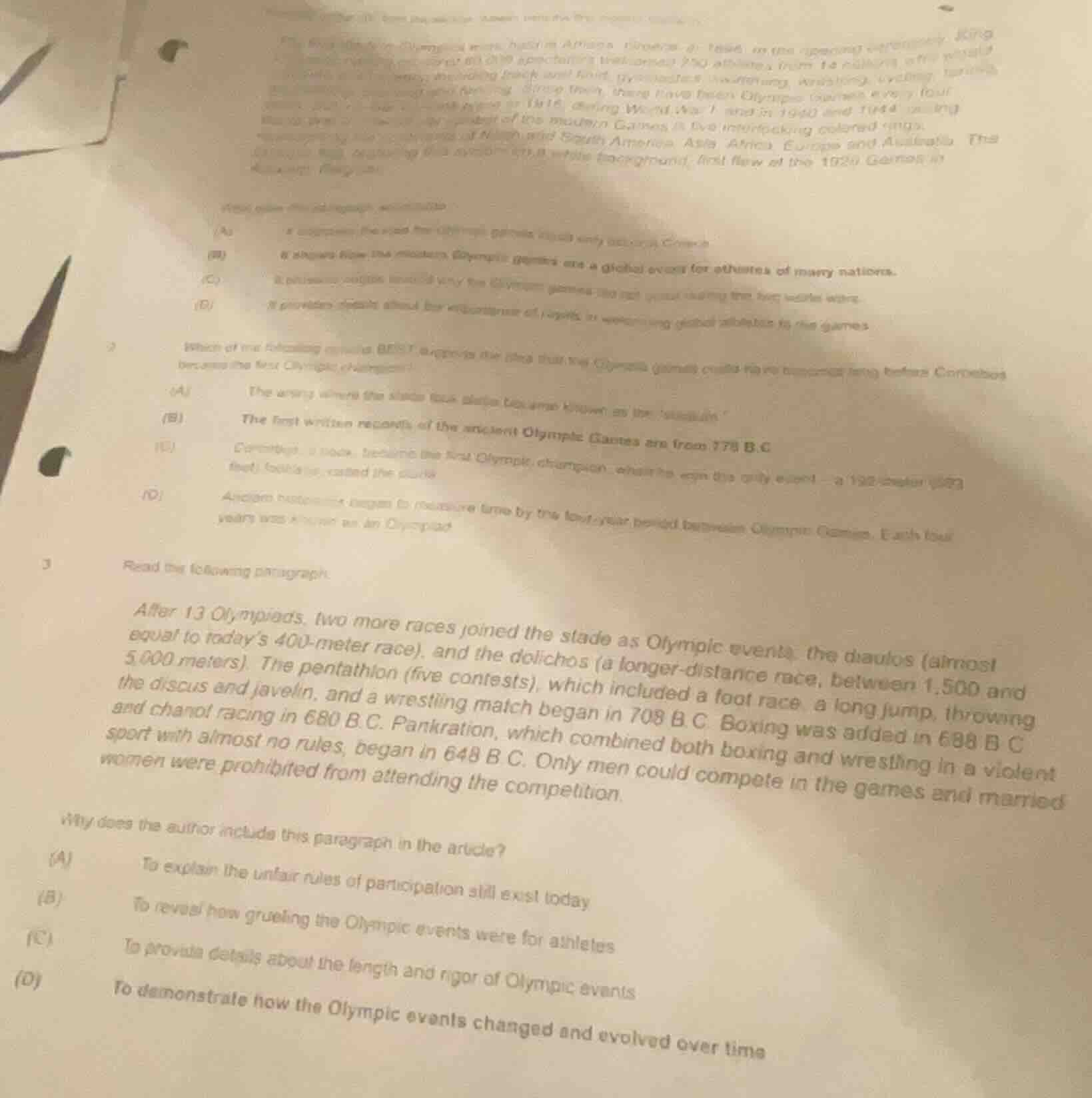 the first modern olympic were held in athens, greece, in 1896. in the o…