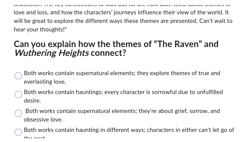 it will be great to explore the different ways these themes are present…