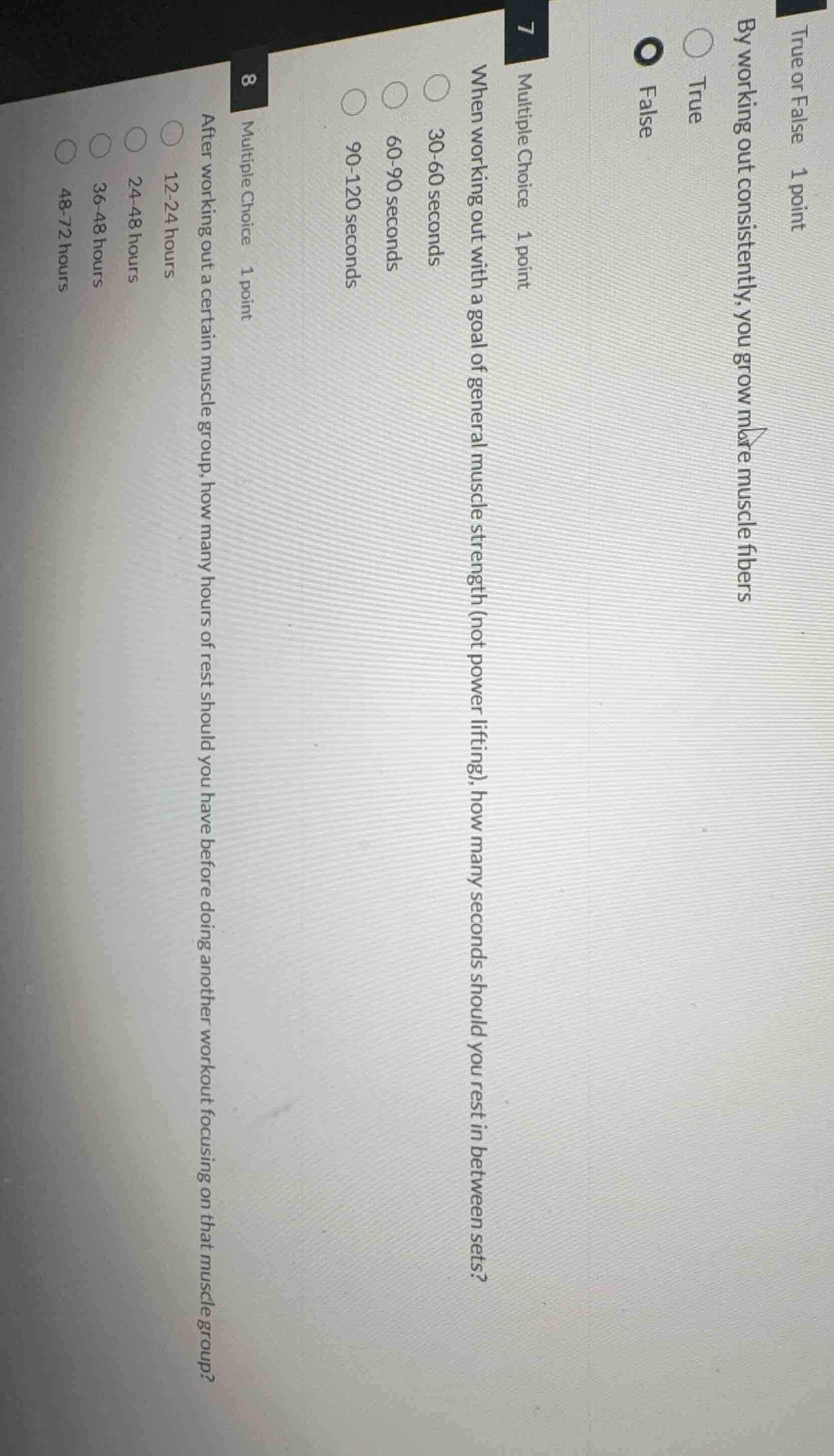 true or false 1 point by working out consistently, you grow more muscle…