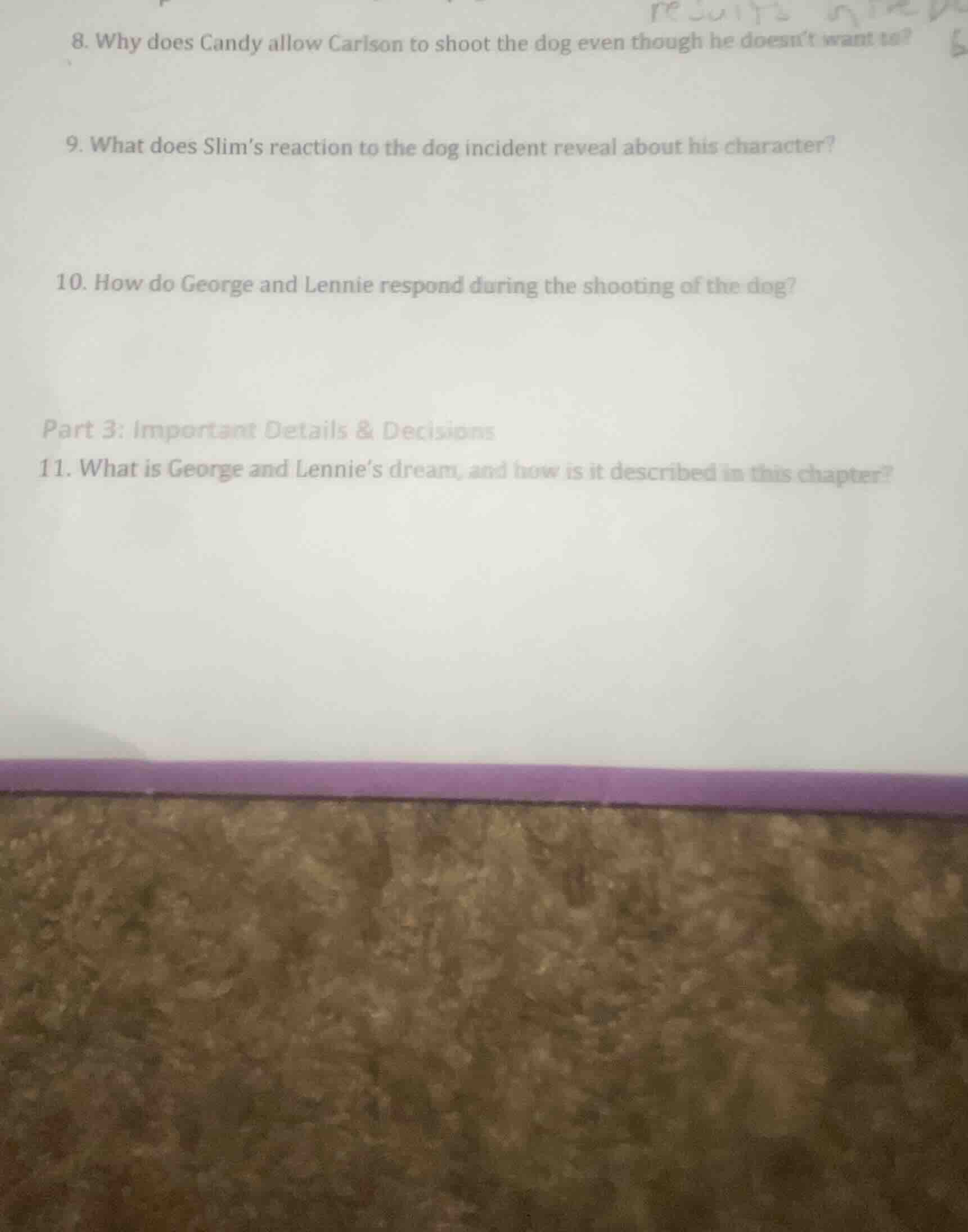 8. why does candy allow carlson to shoot the dog even though he doesnt …