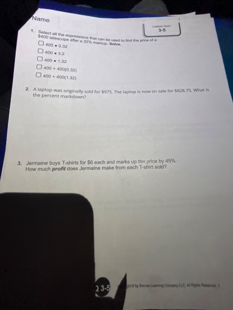 name lesson quiz 3-5 1. select all the expressions that can be used to …