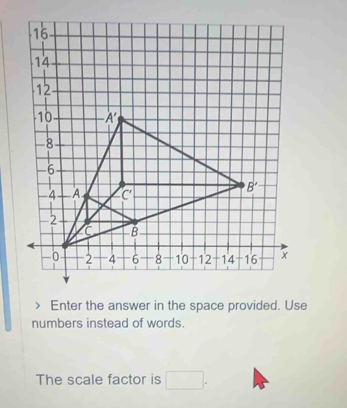 > enter the answer in the space provided. use numbers instead of words.…