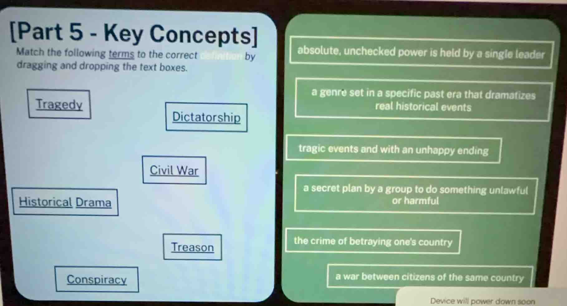part 5 - key concepts match the following terms to the correct definiti…