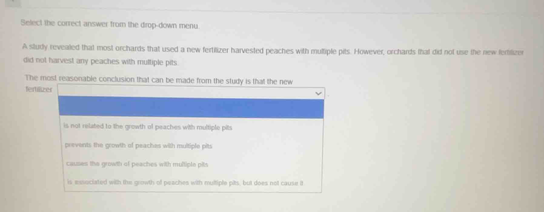 select the correct answer from the drop-down menu. a study revealed tha…