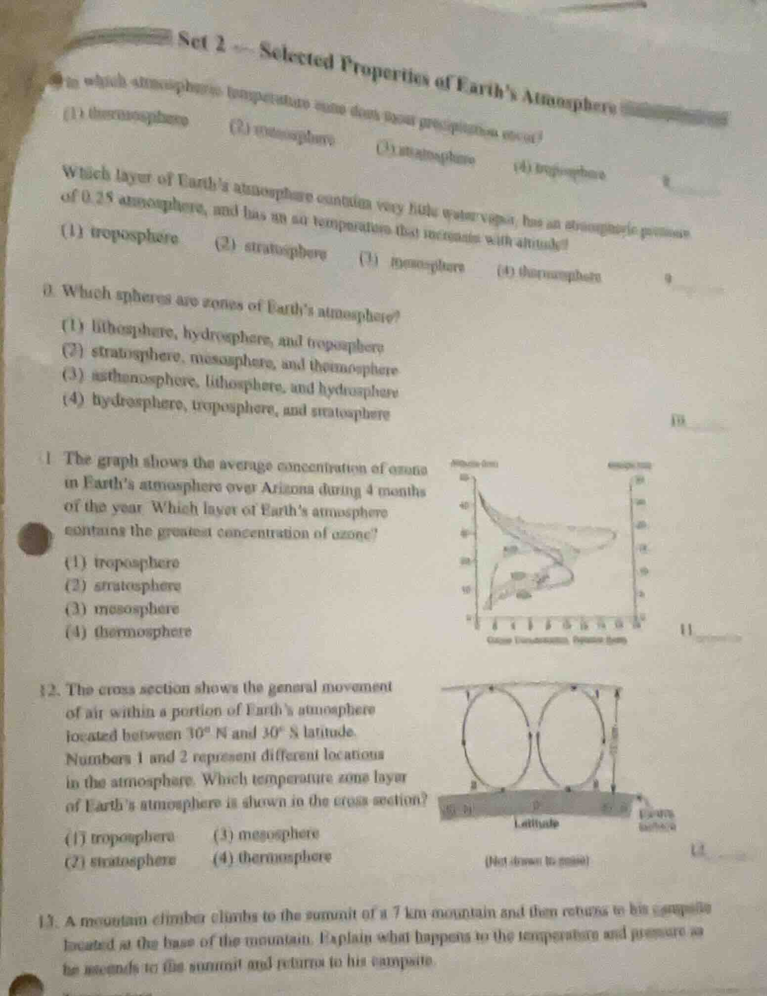set 2 - selected properties of earths atmosphere10. in which atmospheri…