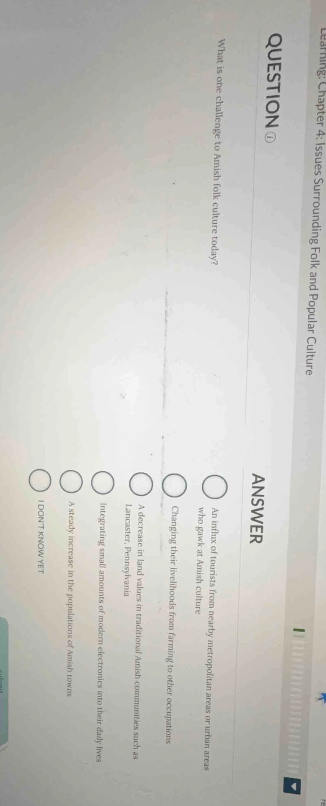 learning: chapter 4: issues surrounding folk and popular culture questi…