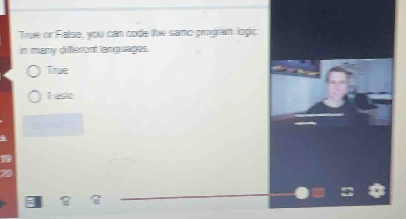true or false, you can code the same program logic in many different la…