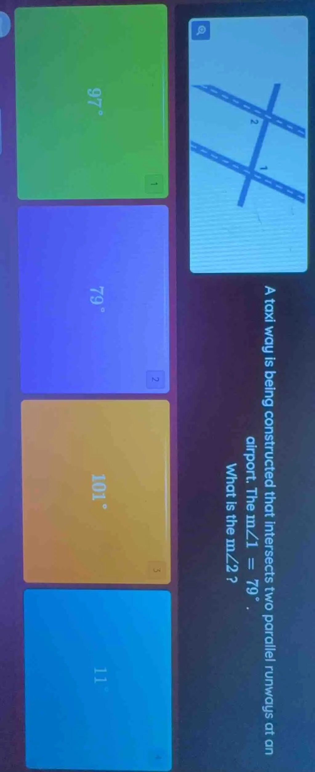 a taxi way is being constructed that intersects two parallel runways at…