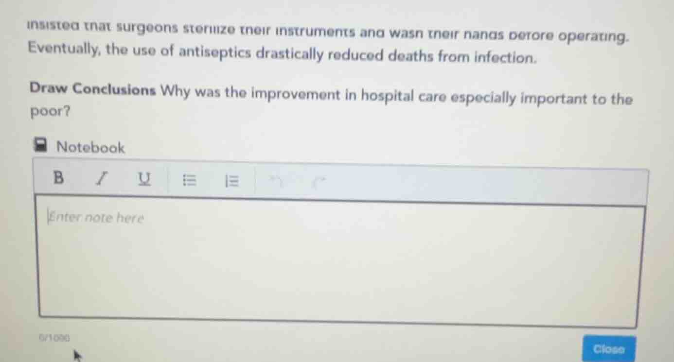 insisted that surgeons sterilize their instruments and wash their hands…