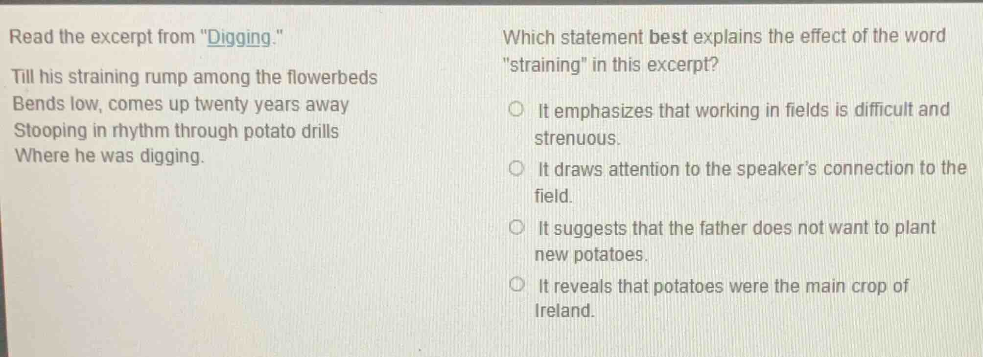 read the excerpt from \digging.\ till his straining rump among the flow…