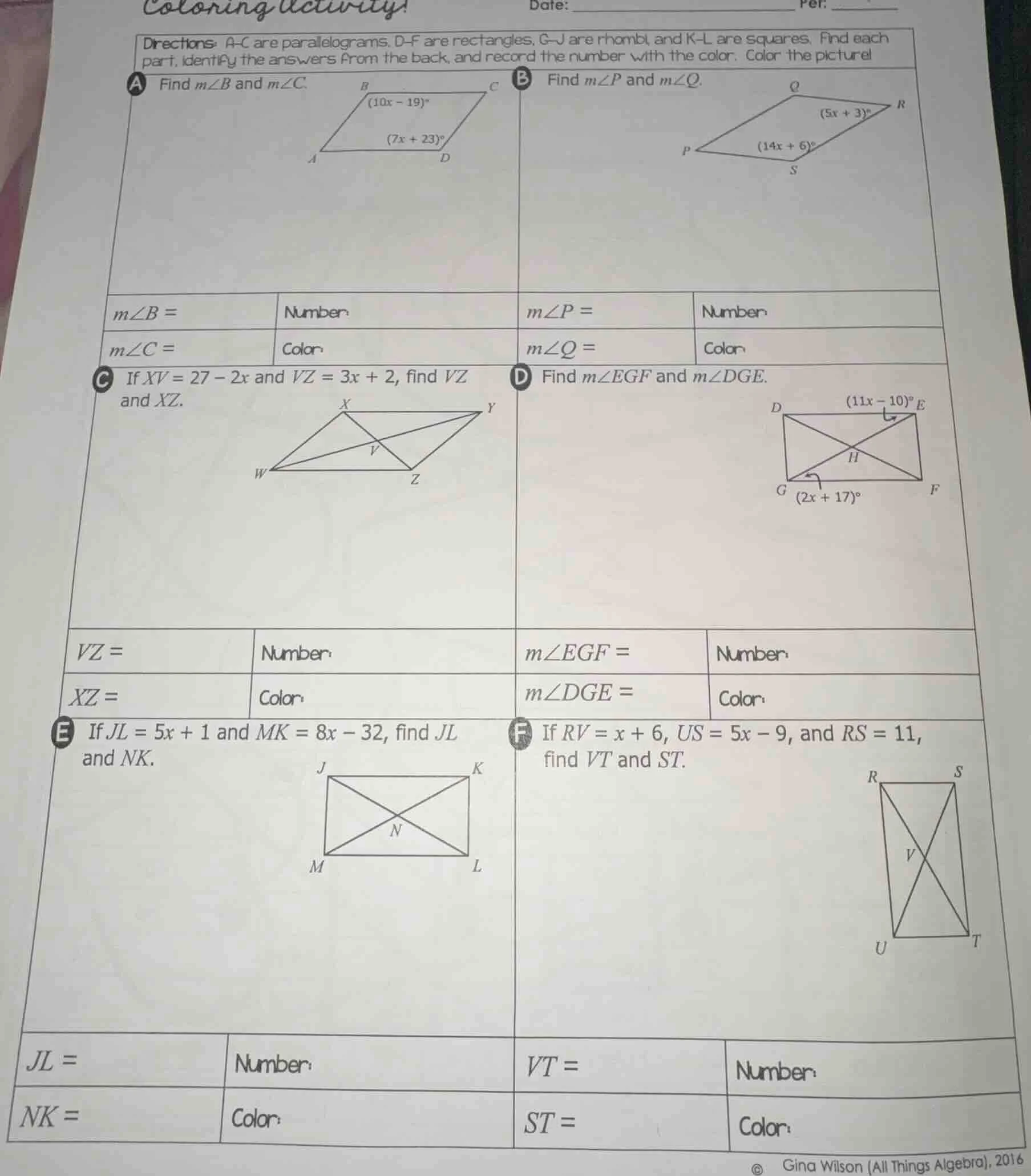 coloring activity!date: _______________ per: ____directions: a-c are pa…