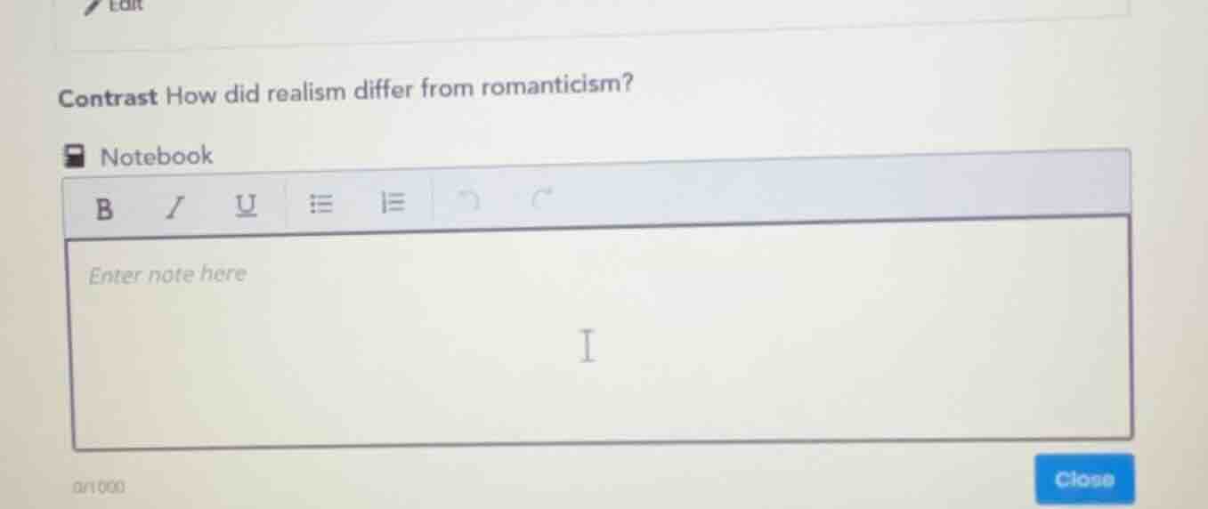 contrast how did realism differ from romanticism?