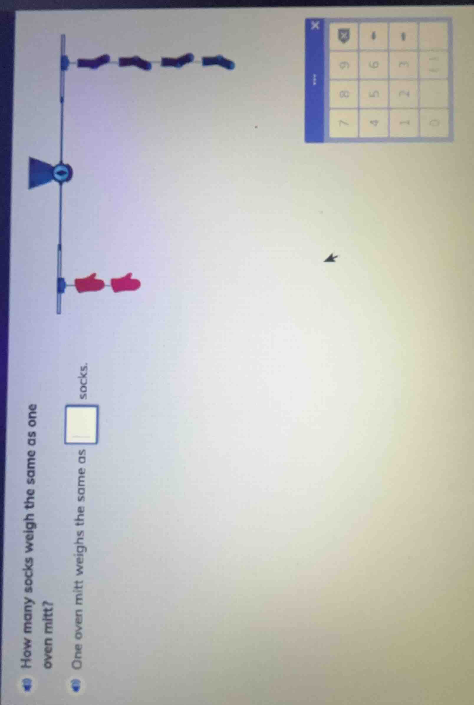 40 how many socks weigh the same as one oven mitt? 41 one oven mitt wei…