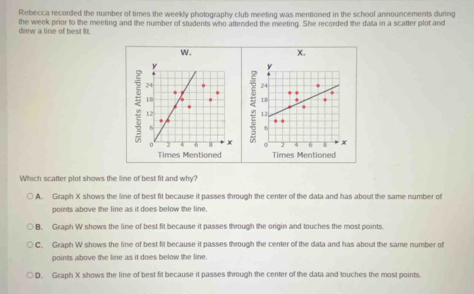 rebecca recorded the number of times the weekly photography club meetin…