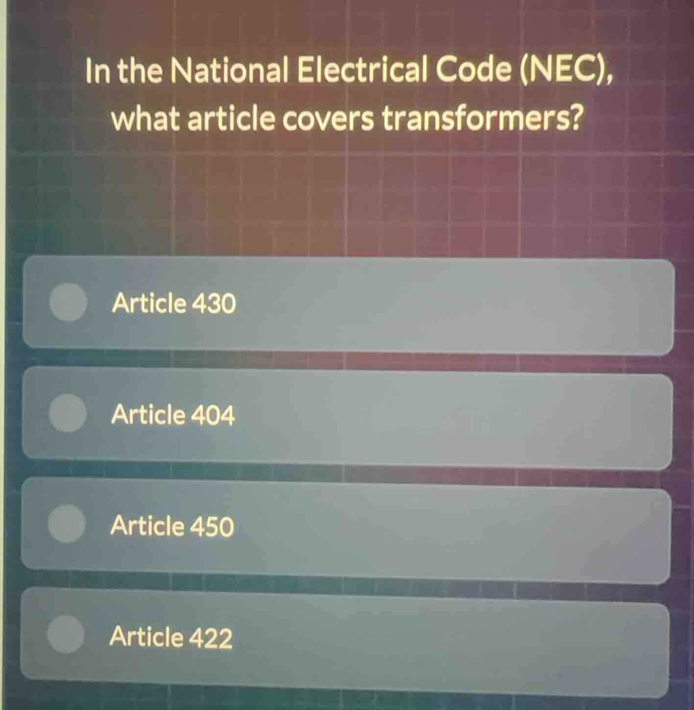 in the national electrical code (nec), what article covers transformers…