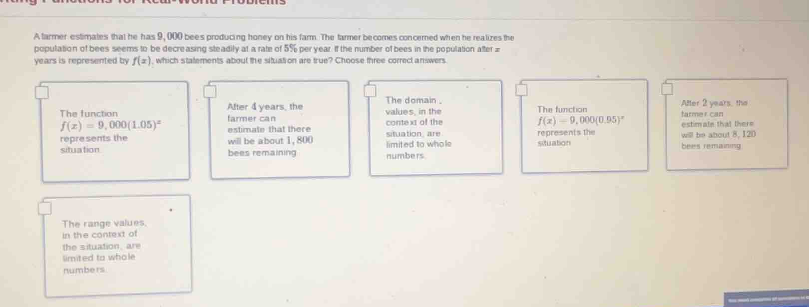 a farmer estimates that he has 9,000 bees producing honey on his farm. …