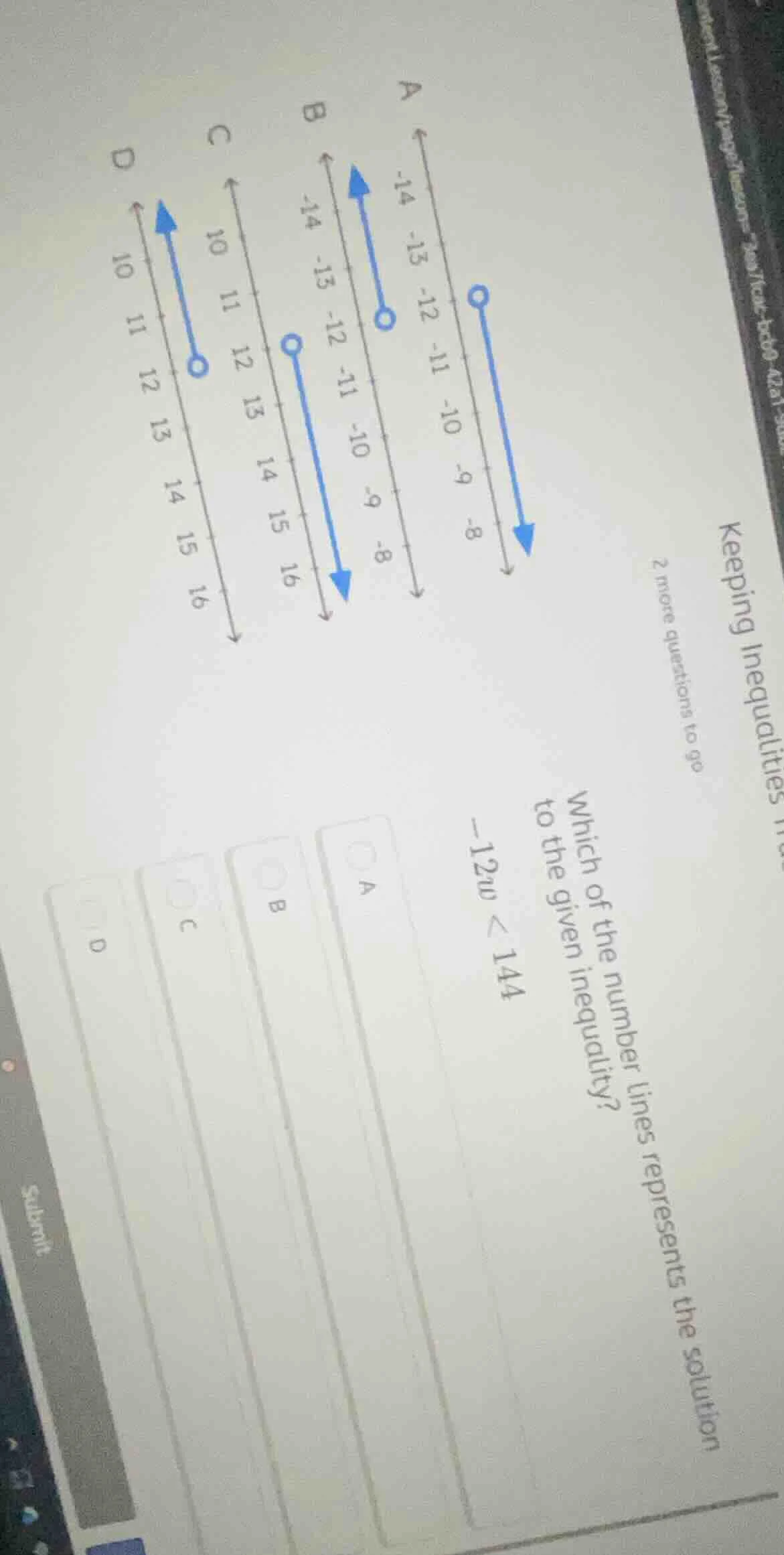 keeping inequalities which of the number lines represents the solution …