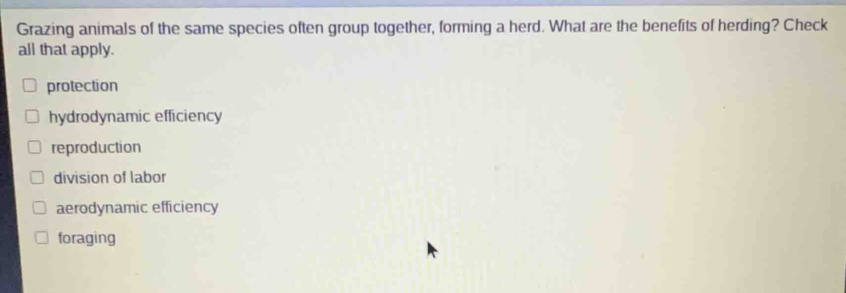 grazing animals of the same species often group together, forming a her…