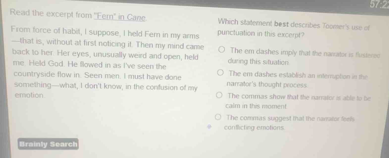 read the excerpt from \fern\ in cane. from force of habit, i suppose, i…