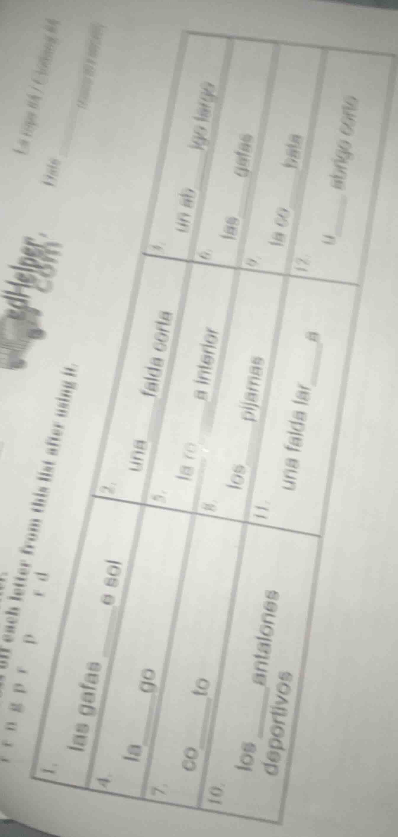 cross off each letter from this list after using it. r n g p r p r d 1.…