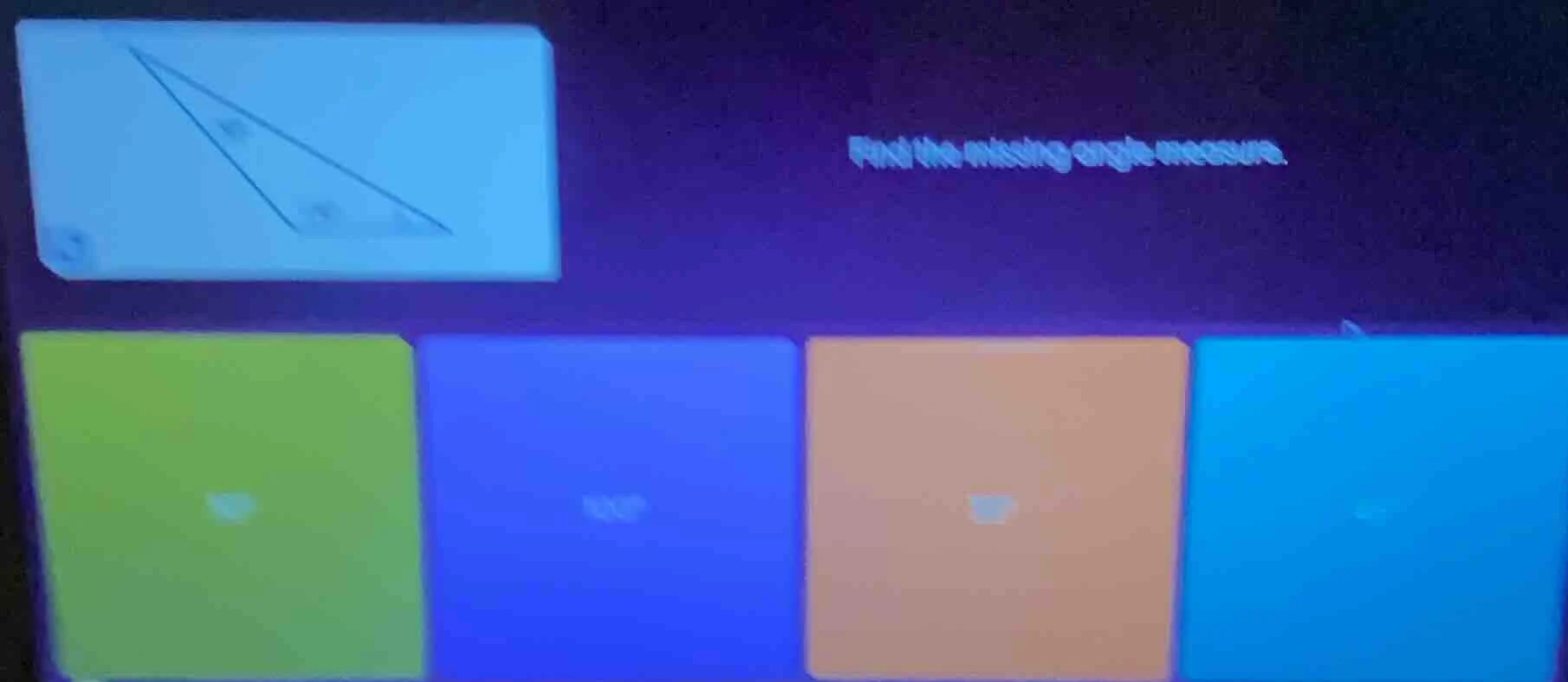 find the missing angle measure.