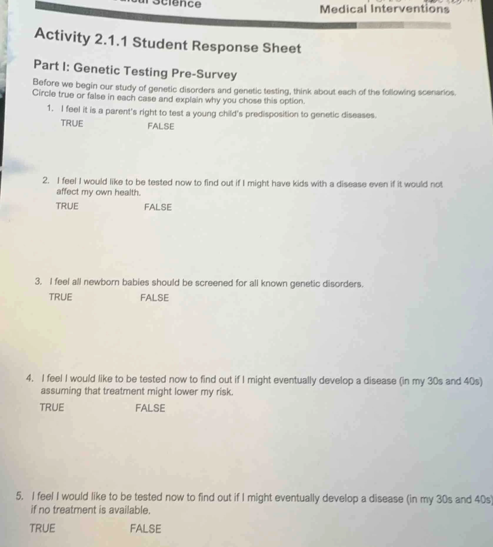 medical interventionsactivity 2.1.1 student response sheetpart i: genet…