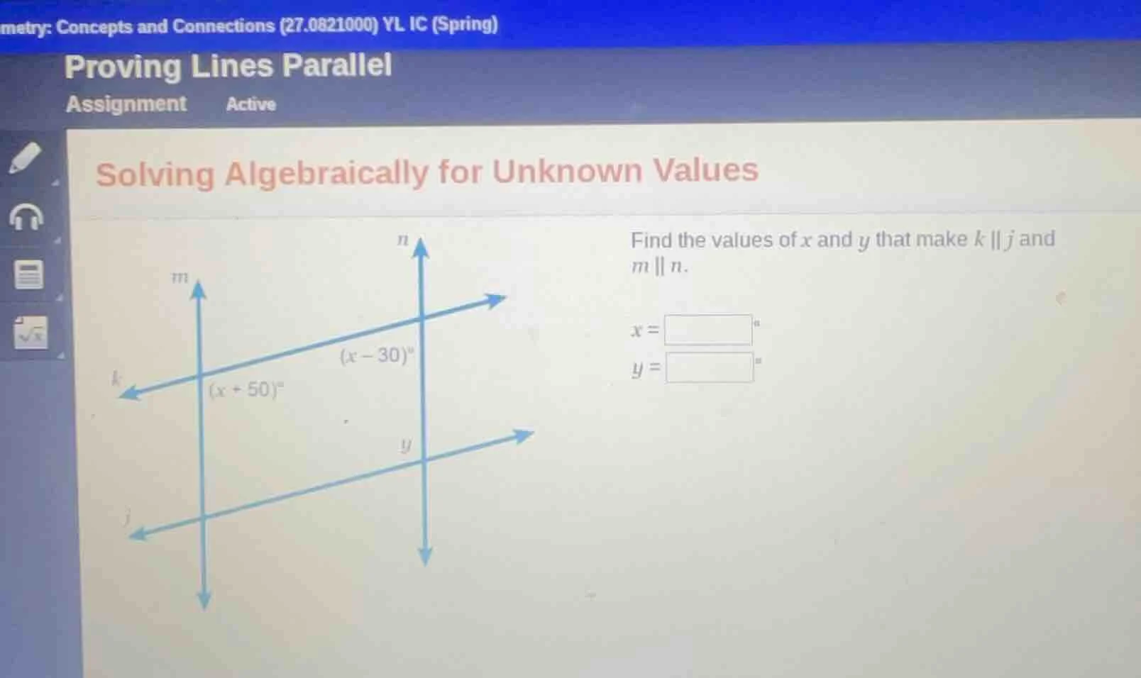 metry: concepts and connections (27.0821000) yl ic (spring) proving lin…