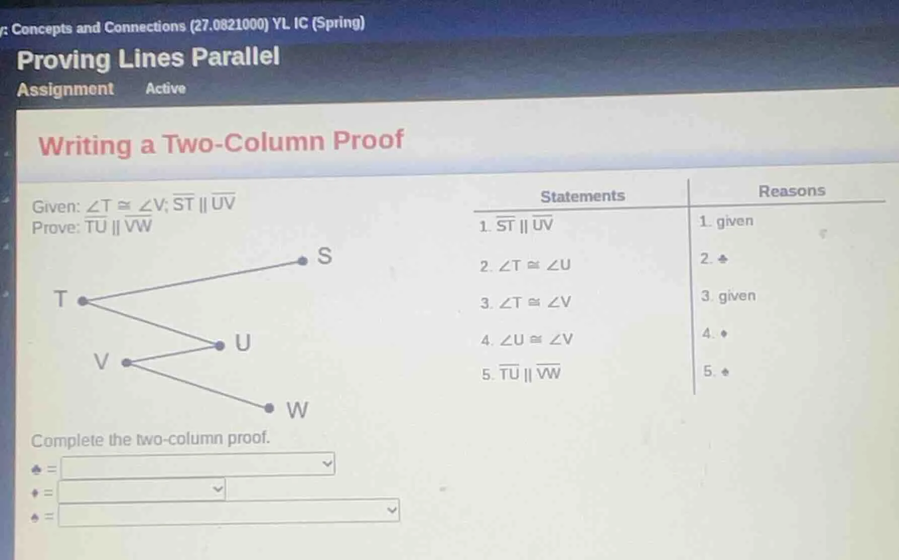 concepts and connections (27.0821000) yl ic (spring) proving lines para…