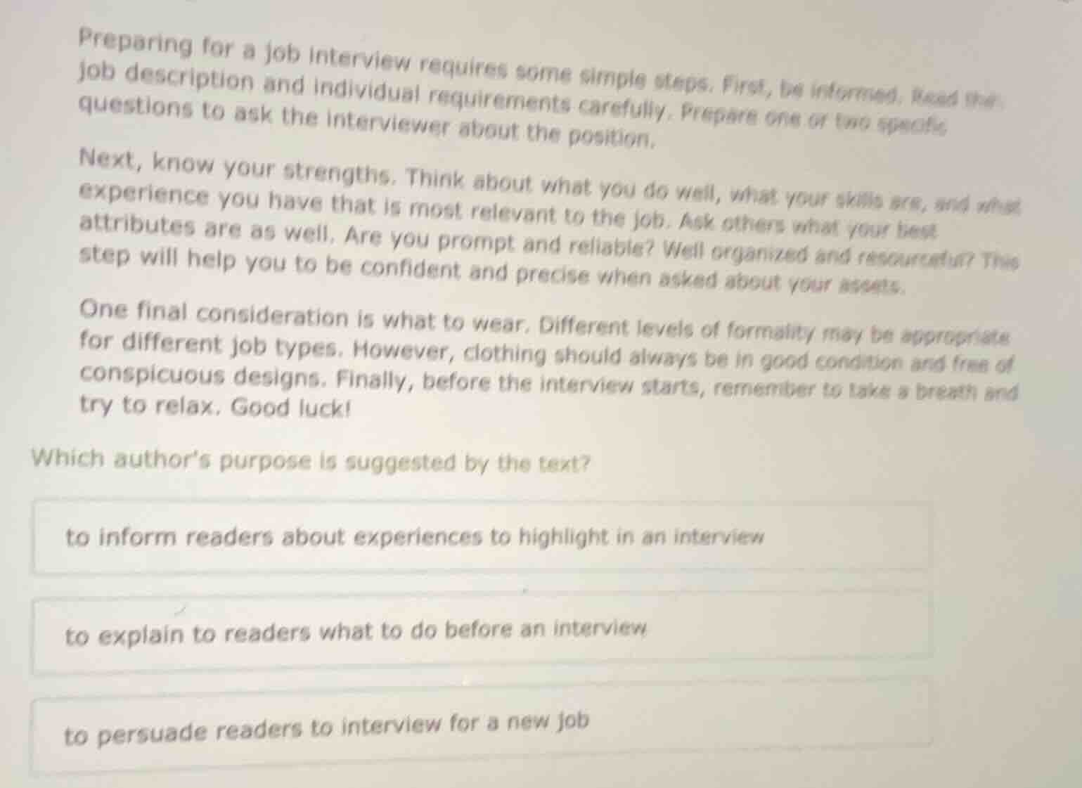 preparing for a job interview requires some simple steps. first, be inf…