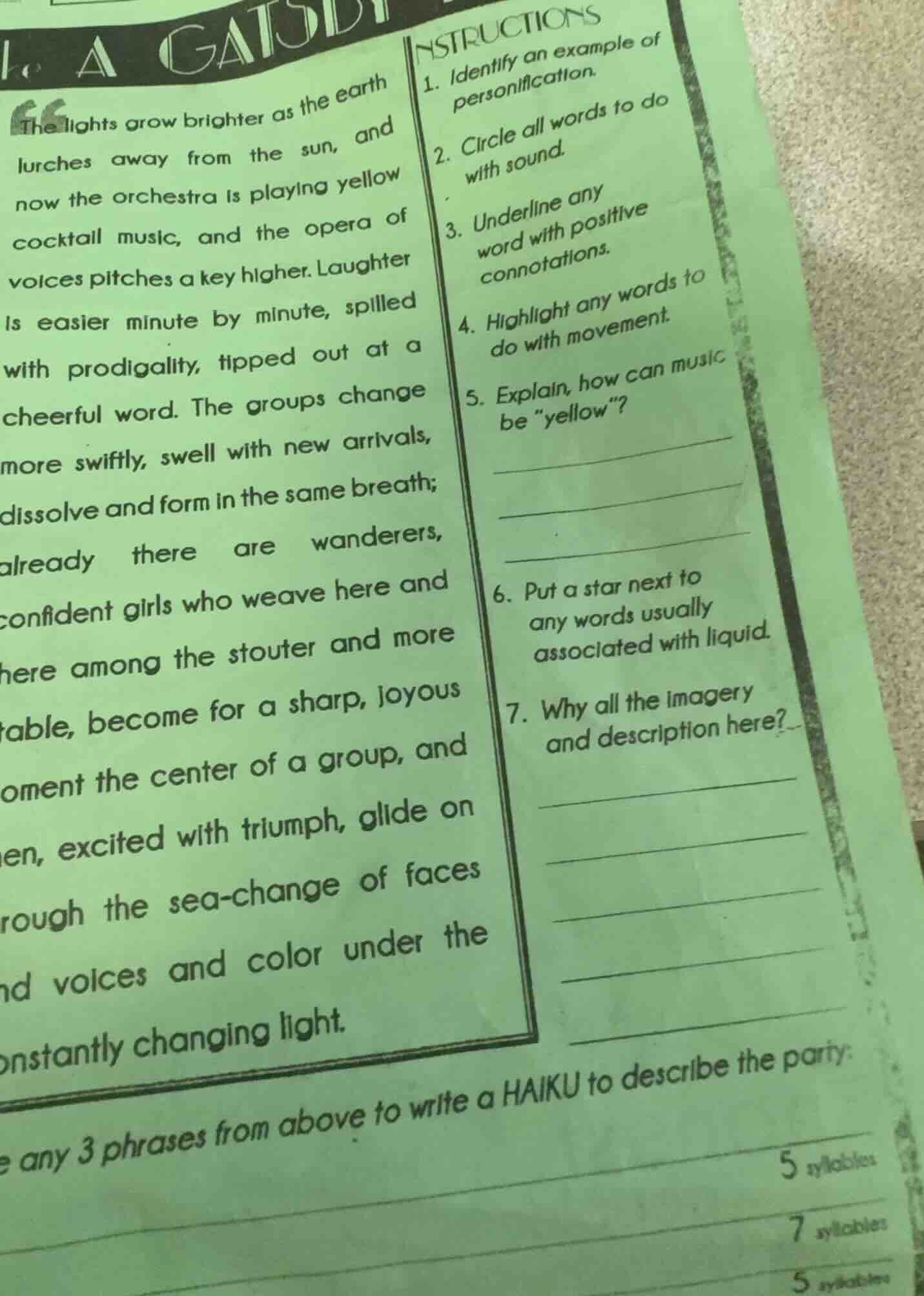 a gatsdy\the lights grow brighter as the earth lurches away from the su…