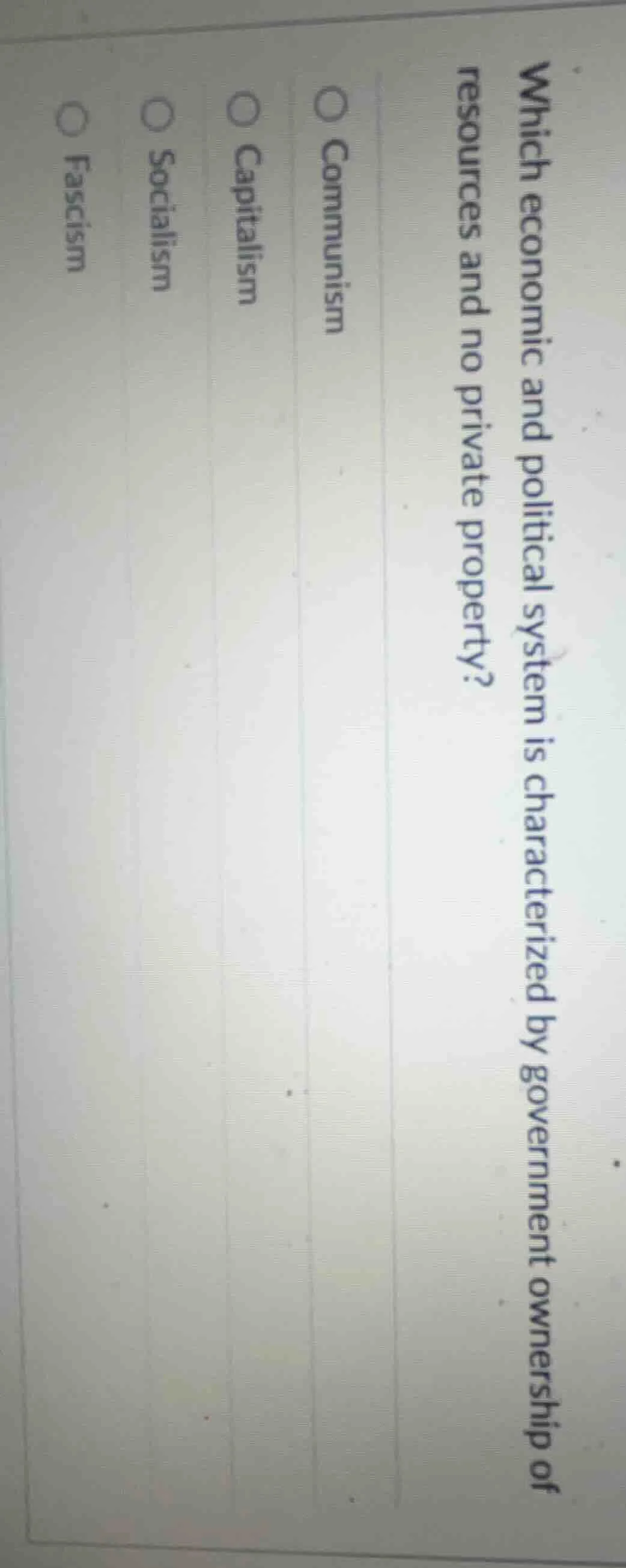 which economic and political system is characterized by government owne…