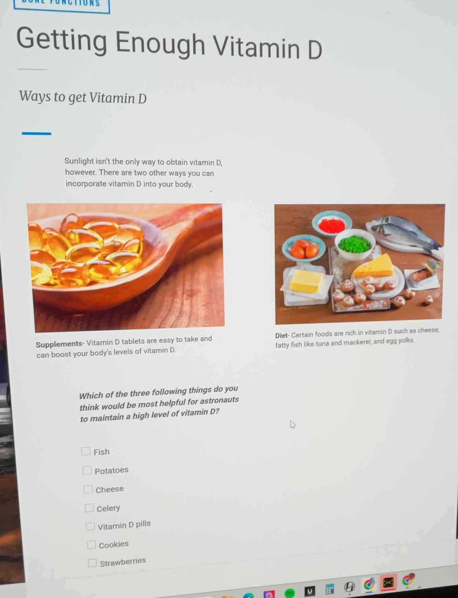 bone functionsgetting enough vitamin dways to get vitamin dsunlight isn…
