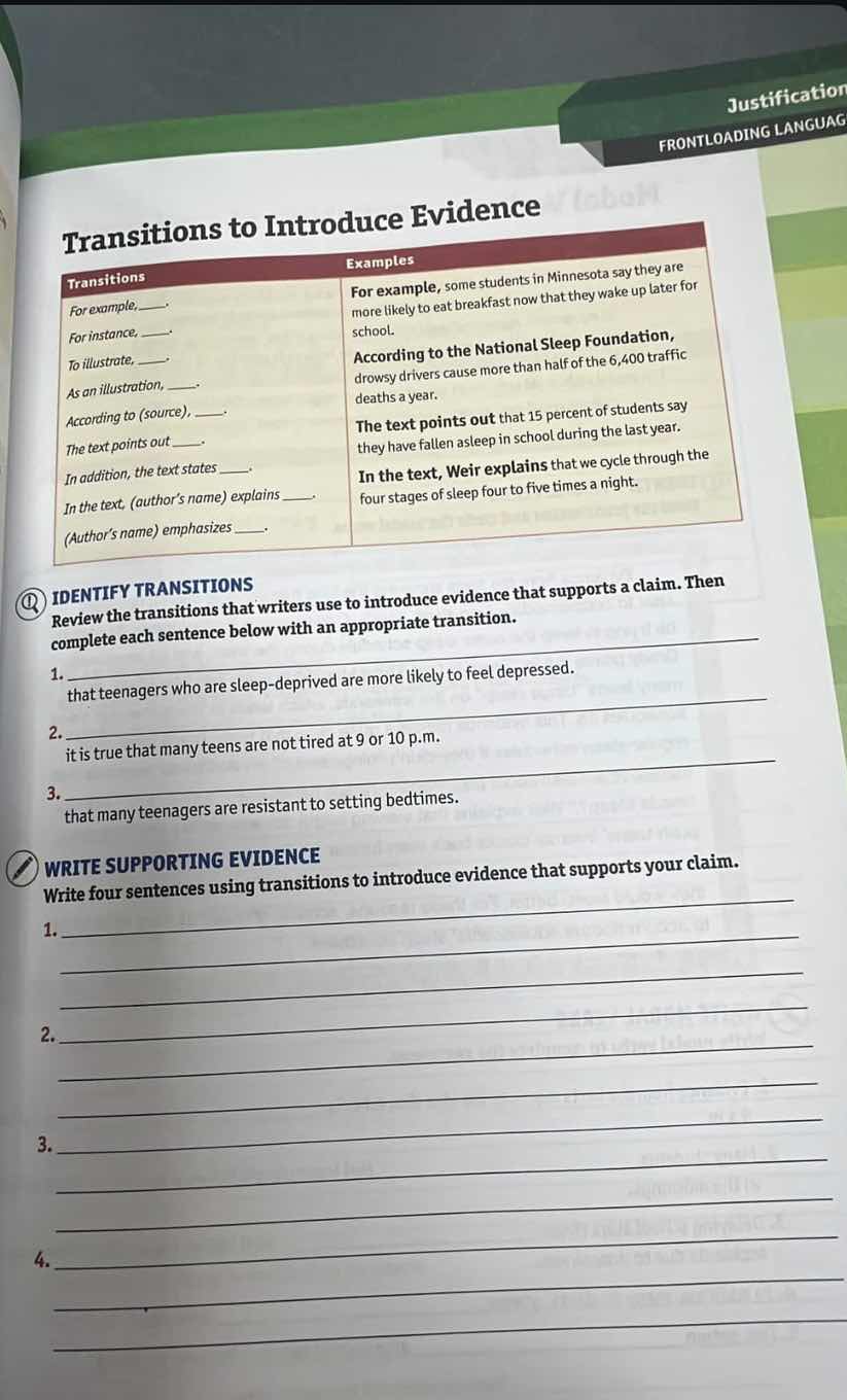 transitions to introduce evidence transitions examples for example, ___…