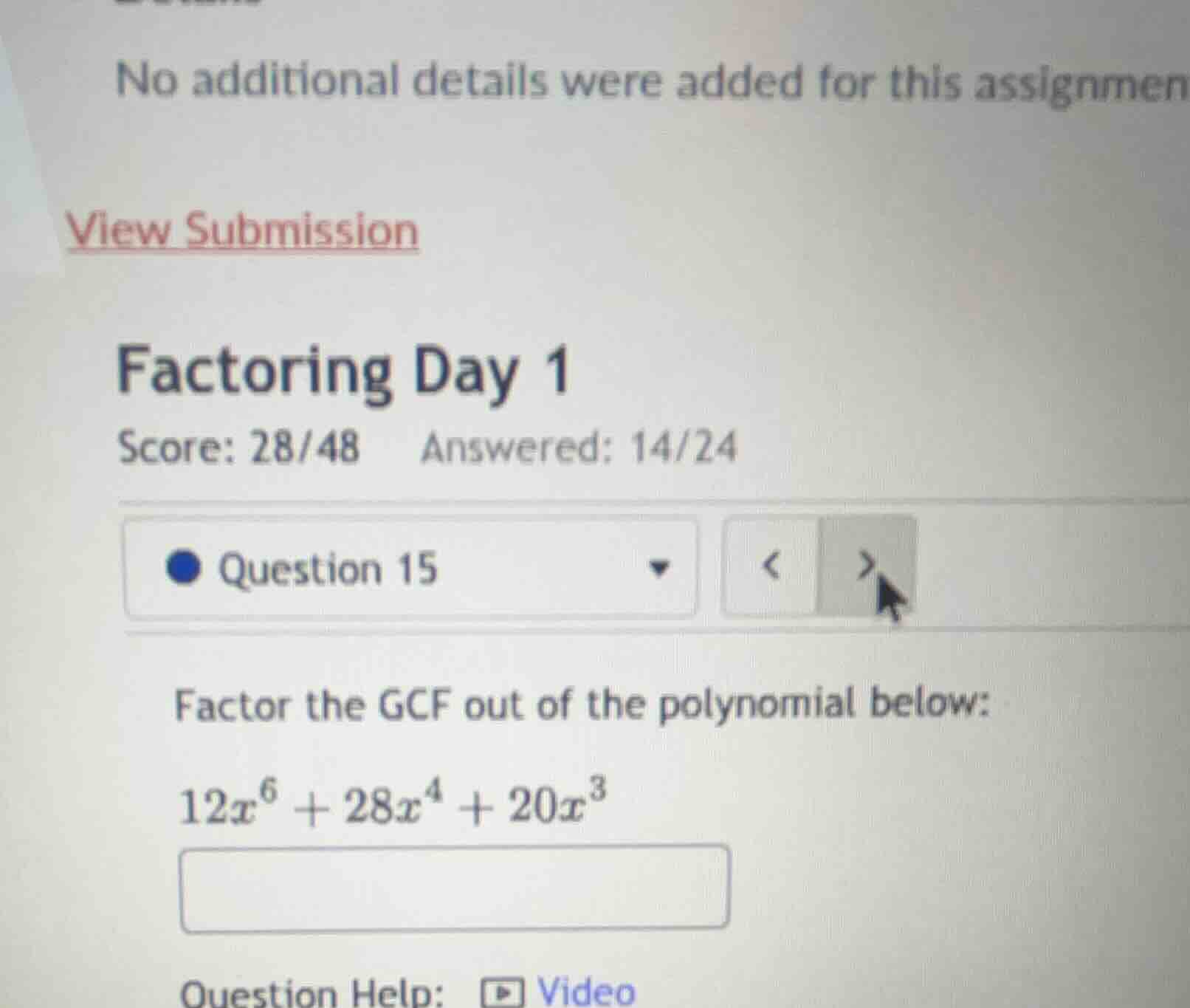 no additional details were added for this assignmen view submission fac…