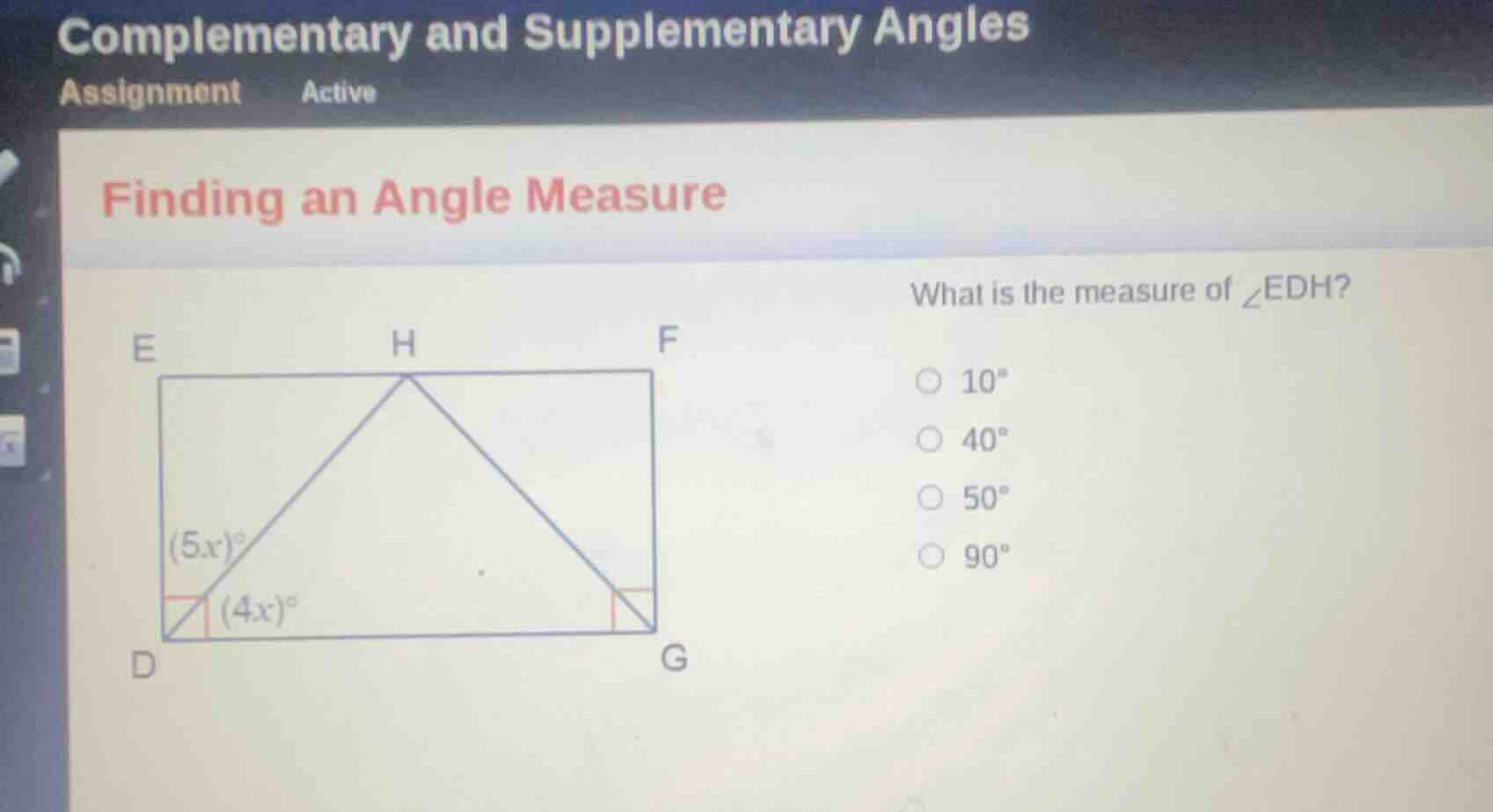complementary and supplementary angles assignment active finding an ang…