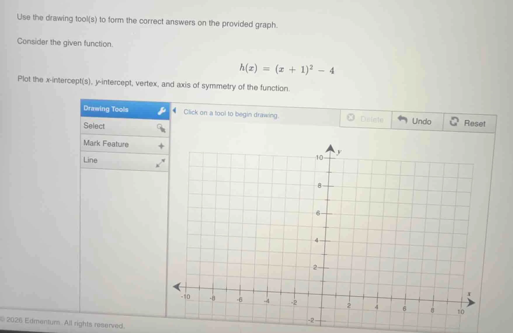 use the drawing tool(s) to form the correct answers on the provided gra…