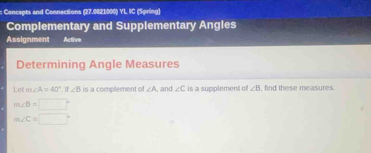 : concepts and connections (27.0821000) yl ic (spring) complementary an…