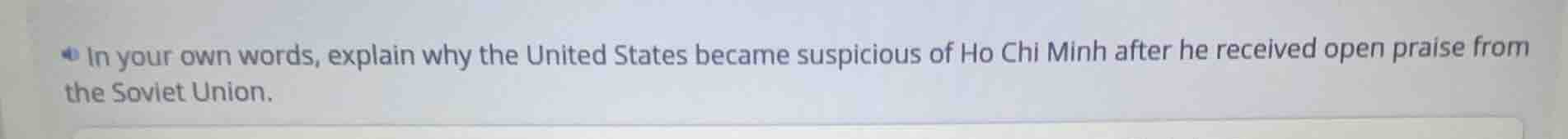 in your own words, explain why the united states became suspicious of h…