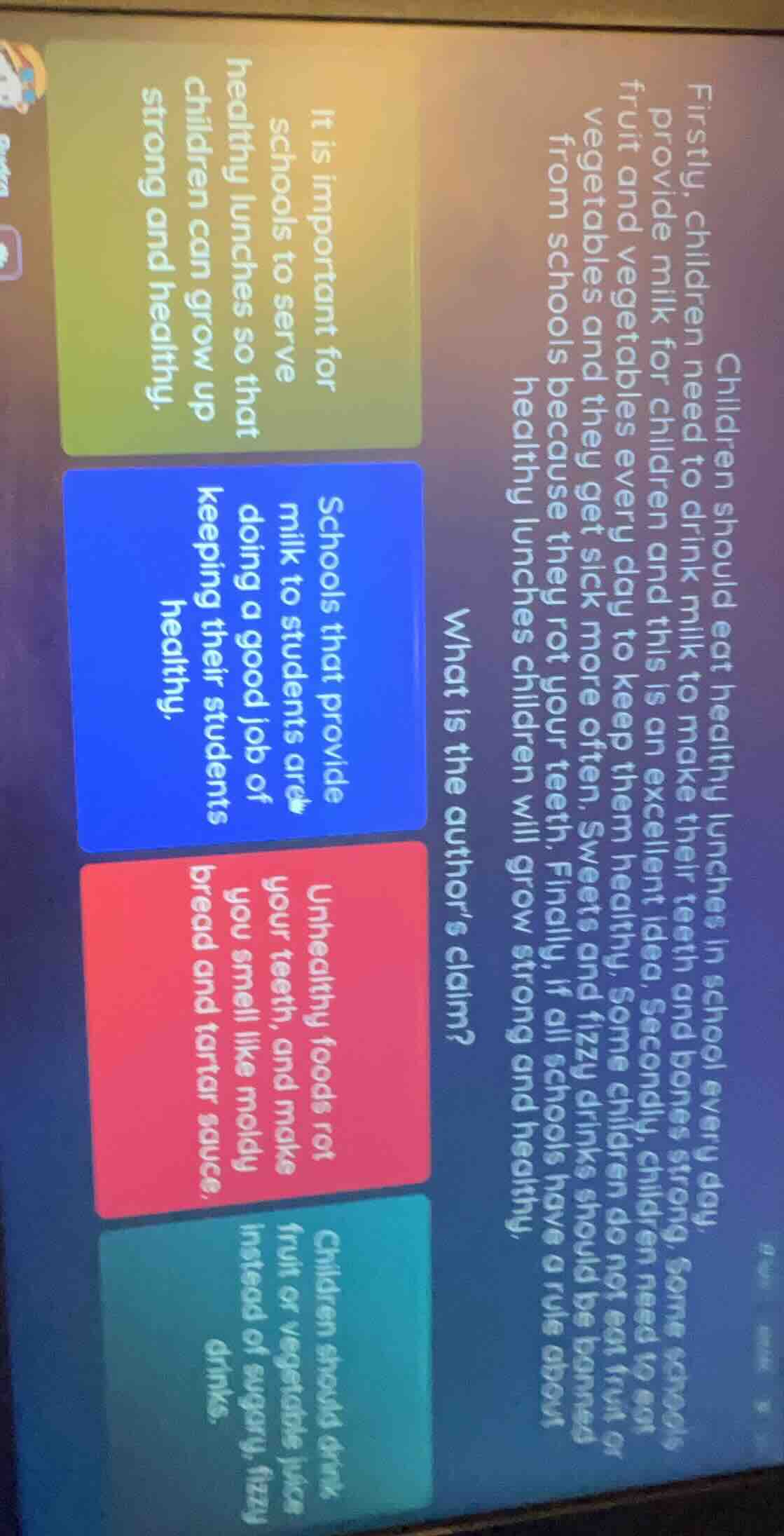 children should eat healthy lunches in school every day.firstly, childr…