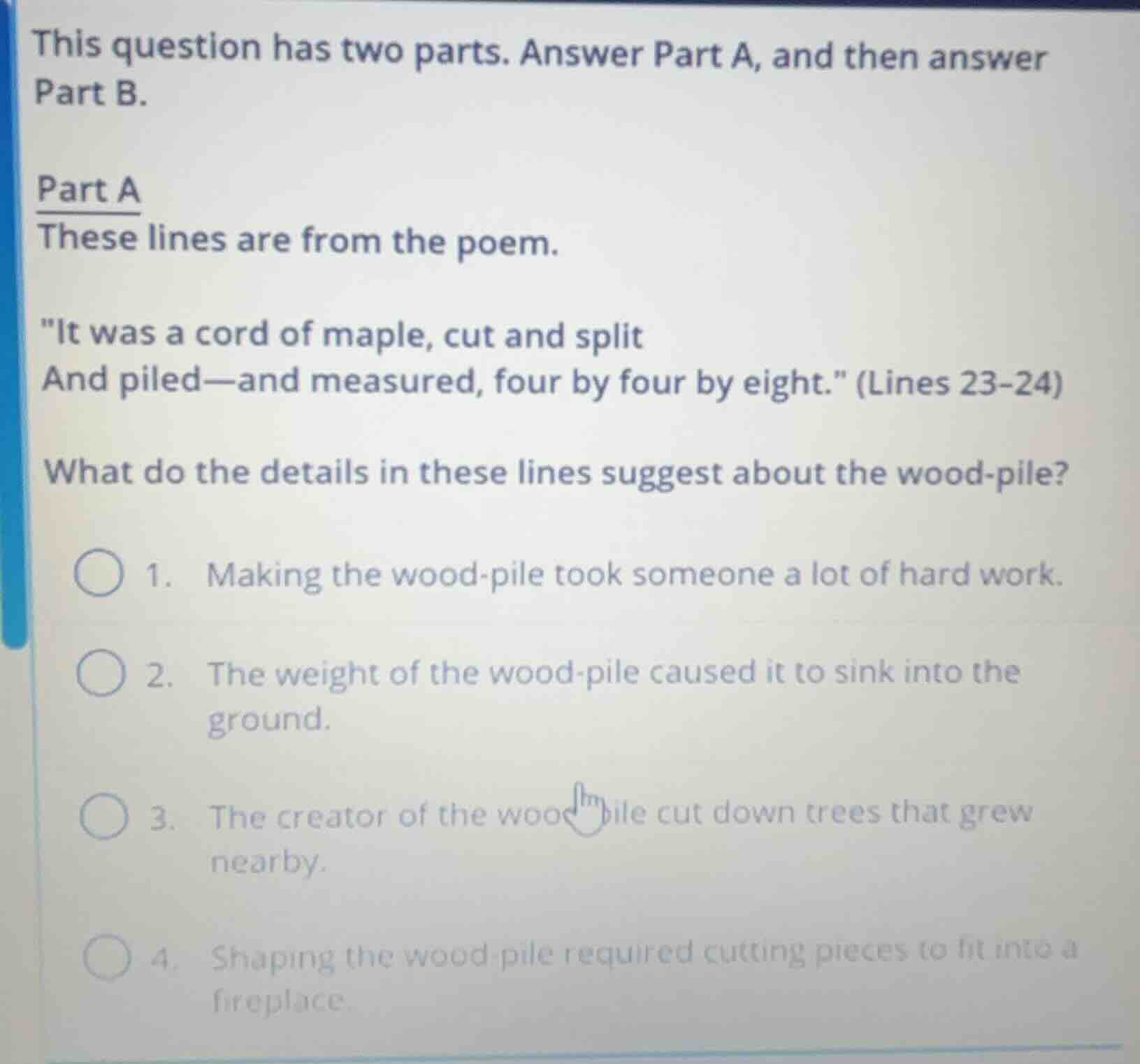 this question has two parts. answer part a, and then answer part b. par…