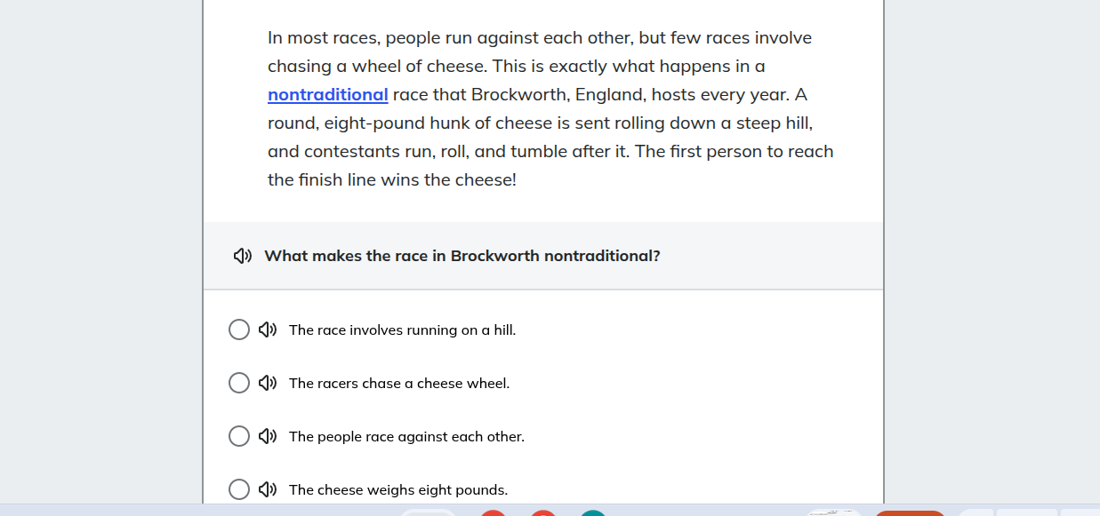 in most races, people run against each other, but few races involve cha…