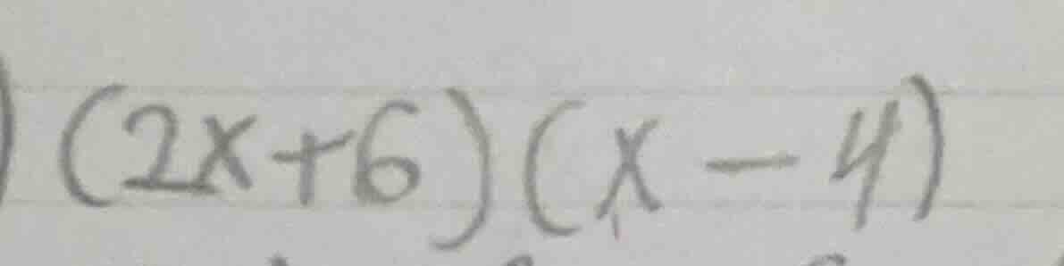 $(2x+6)(x-4)$