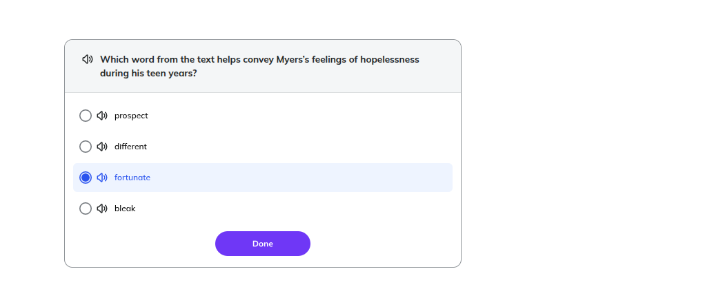 which word from the text helps convey myerss feelings of hopelessness d…