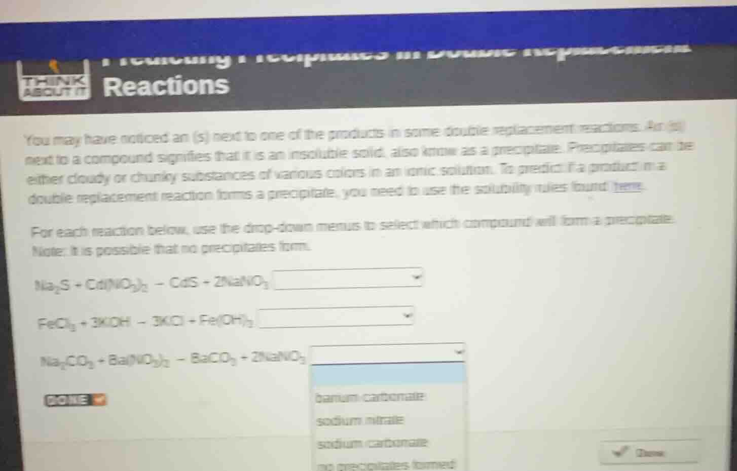 reactions you may have noticed an (s) next to one of the products in so…