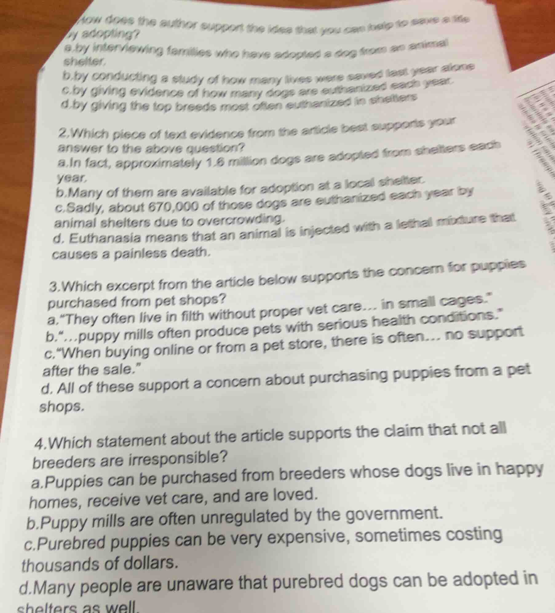 1. how does the author support the idea that you can help to save a lif…